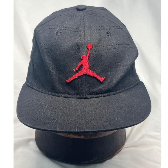 Jordan Other - Jordan Youth Baseball Hat Black Red Jumpman Logo Flat Brim Cap 1076-391-112